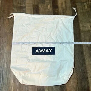 Away Luggage white Dust bag laundry or travel bag 20x23 vacation drawstrings Y2K